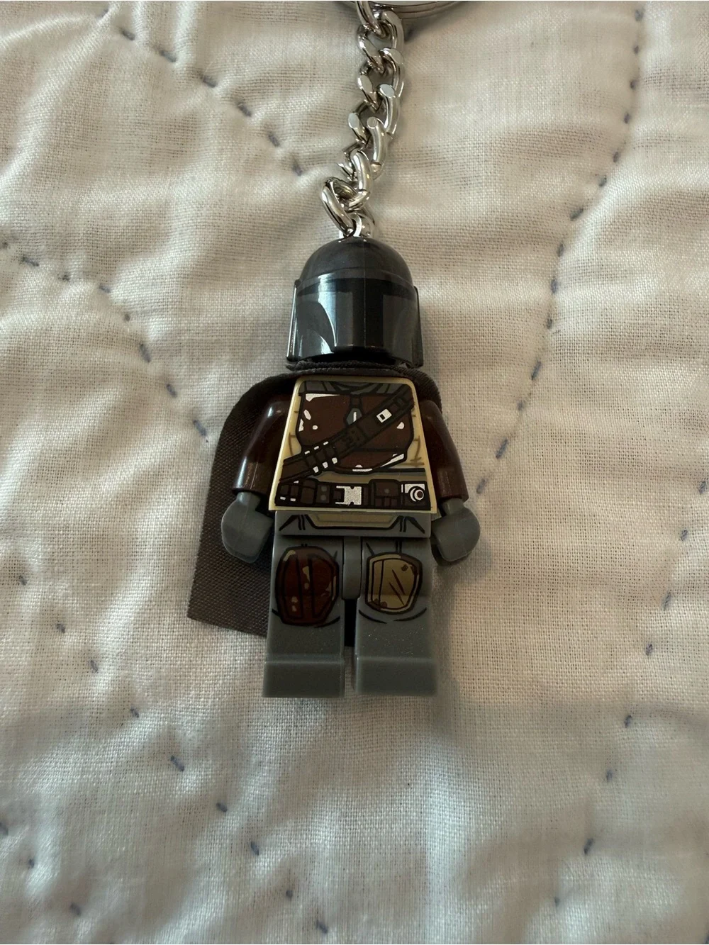 Star Wars LEGO Mandalorian Keychain - Gray & Brown